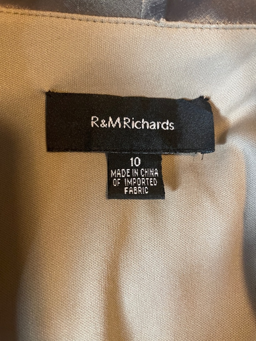 R & M Richards Satin-Look Metallic Copper Button-Up Women's Blouse Size 10 - Picture 2 of 11